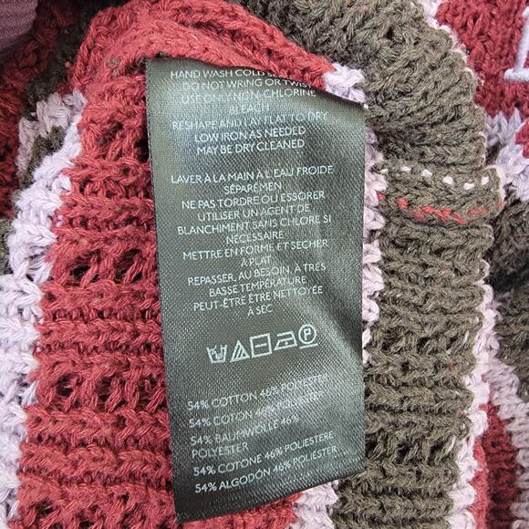 BDG UO Crochet Knit Academia Pullover Crewneck Sweater‎ Striped Large OB1737436 - Picture 12 of 12